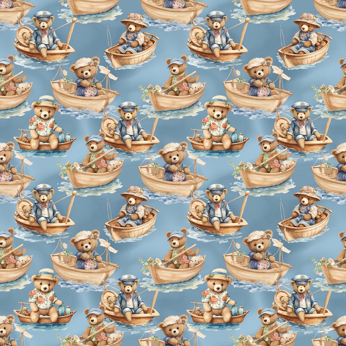 teddy-bears-row-boats-2-fabric