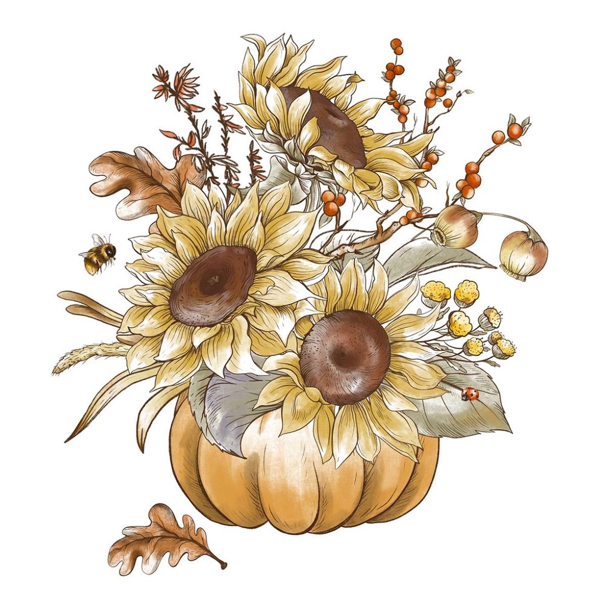 sunflowers-pumpkin-arrangement-fabric-panel