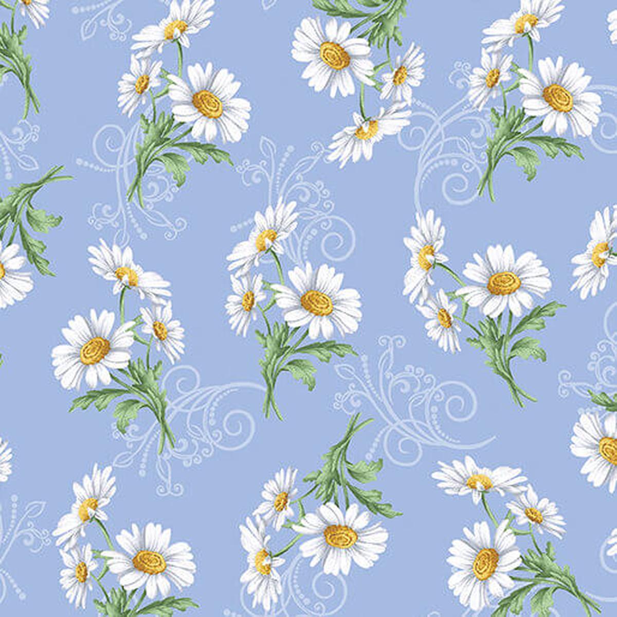 all-about-daisies-daisy-scroll-sky-44-45-fabric-per-yard