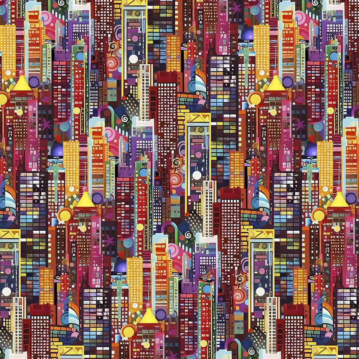 blank-quilting-metro-mirage-by-ray-heere-digitally-printed-city-skyscrapers-red-yardage