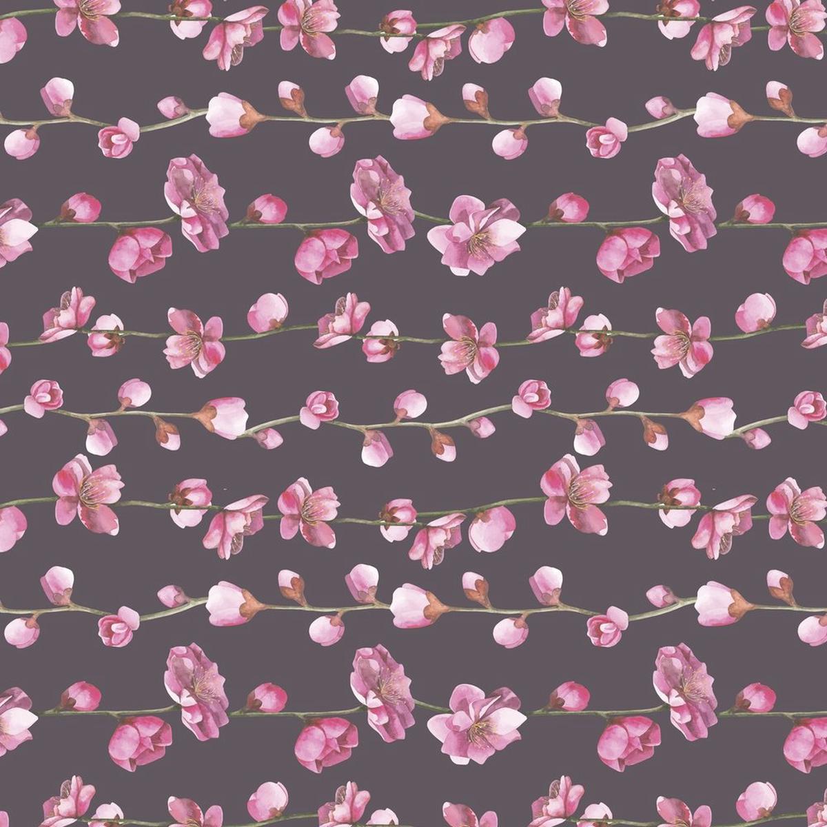 sakura-branch-fabric-gray