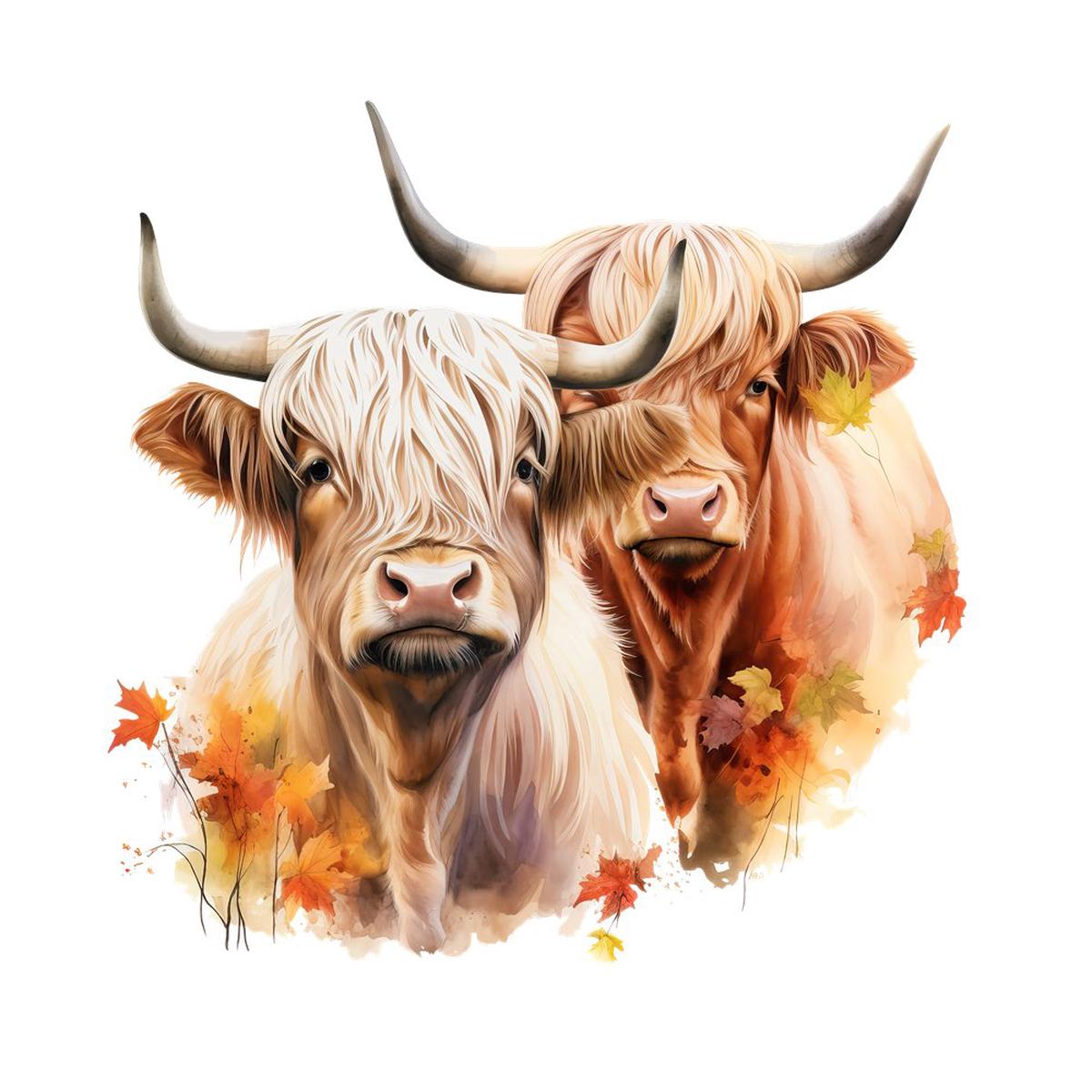 highland-cows-in-autumn-portrait-3-fabric-panel