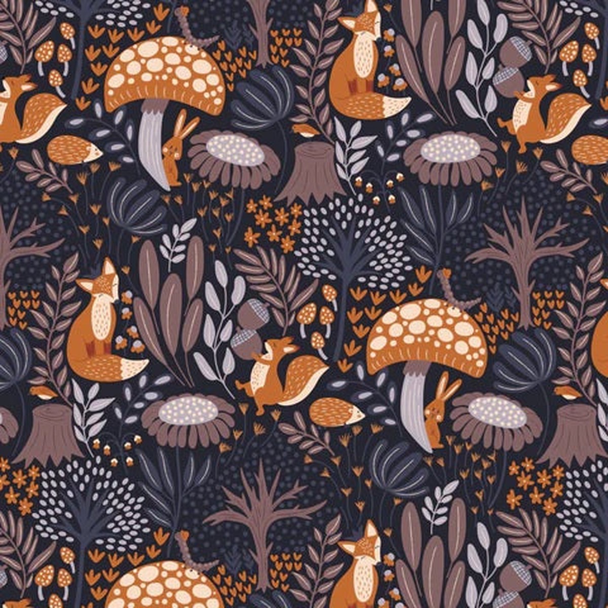 whimsical-forest-floor-in-organic-cotton-by-mel-armstrong-the-woodlanders-tale-in-midnight