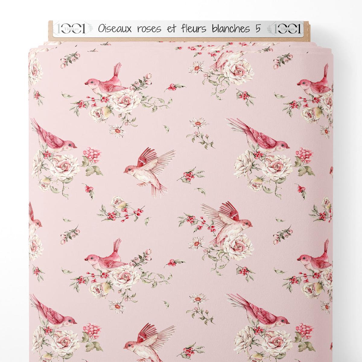 tissu-oiseaux-roses-et-fleurs-blanches-5