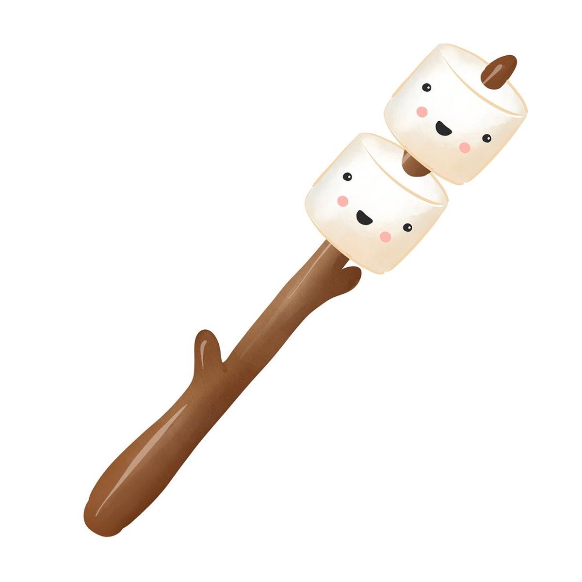 cute-smores-marshmallows-on-stick-fabric-panel