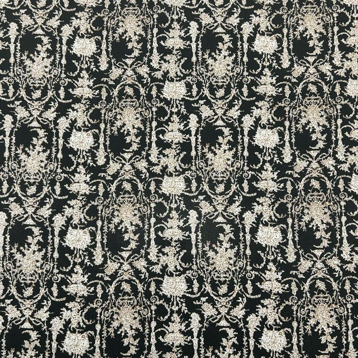 abstract-beige-design-on-black-crepe-fabric