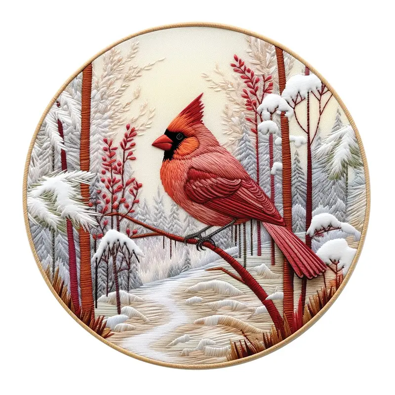 christmas-ornaments-cardinal-4-fabric-panel