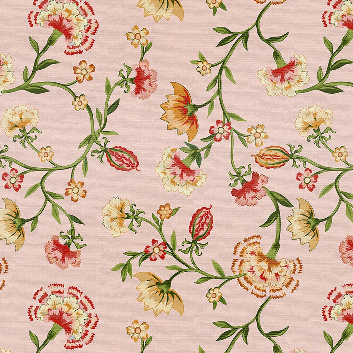 floral-wallpaper-pink-double-gauze
