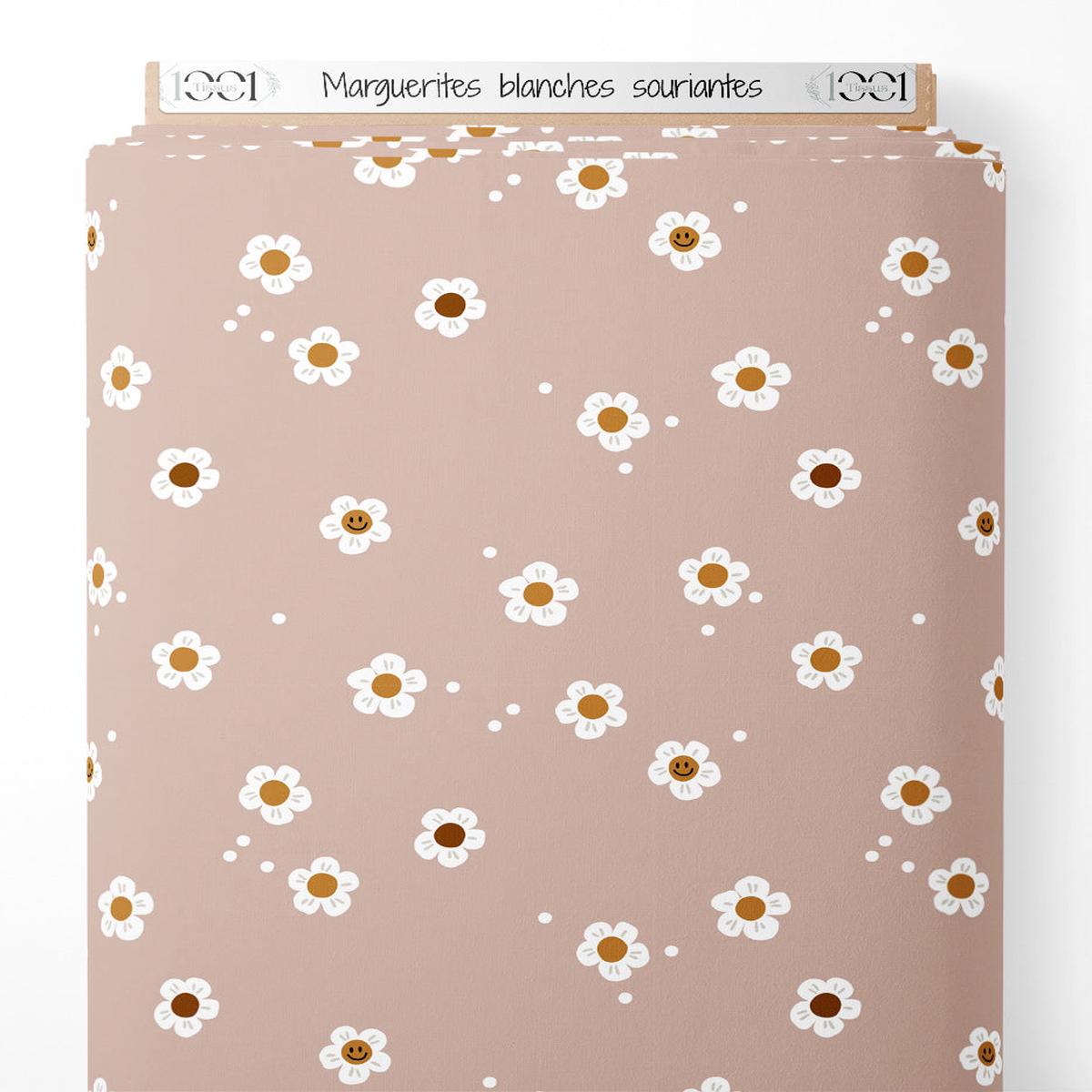 tissu-marguerites-blanches-souriantes