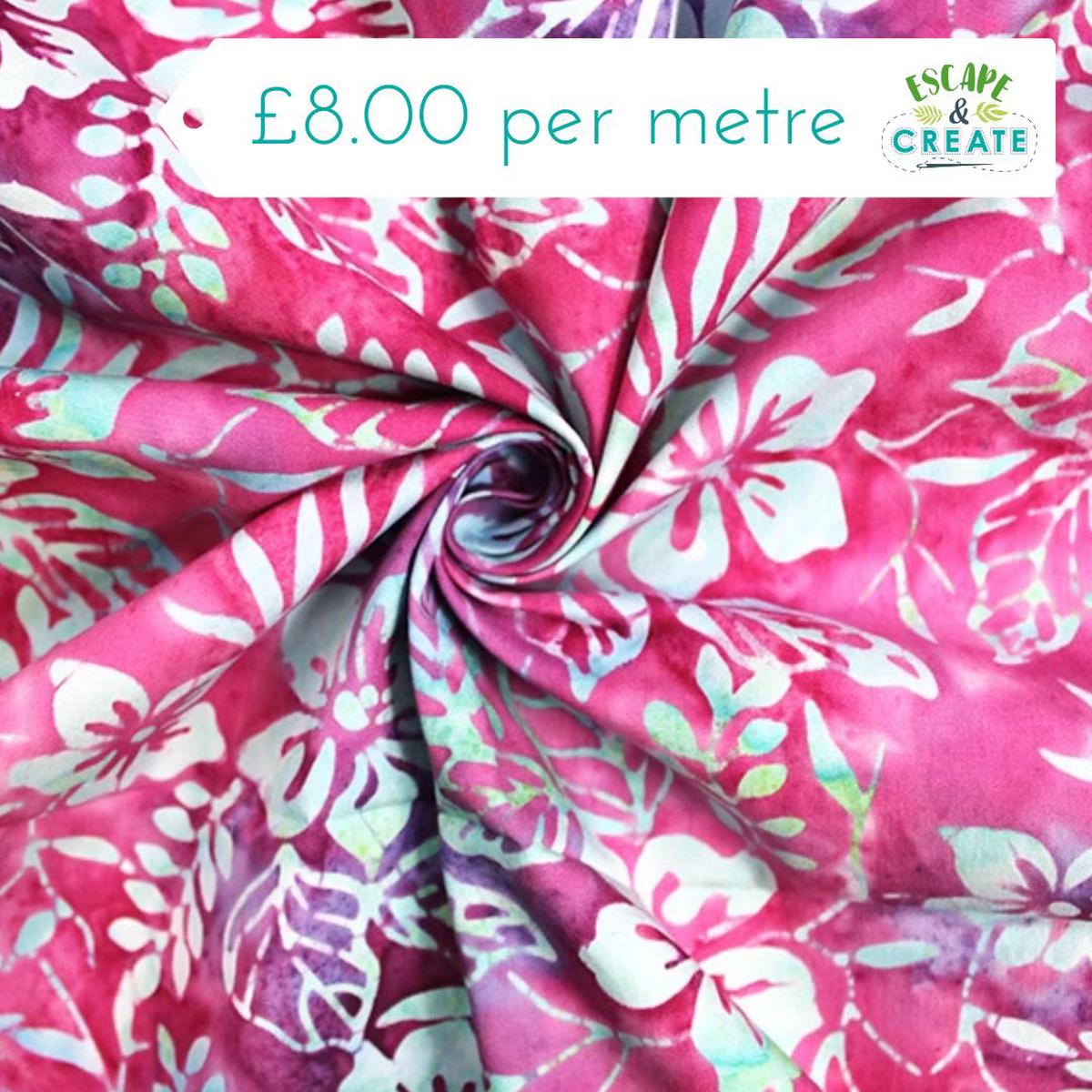 remnant-cotton-batik-flowers-pink-116cm-wide-x-170cm
