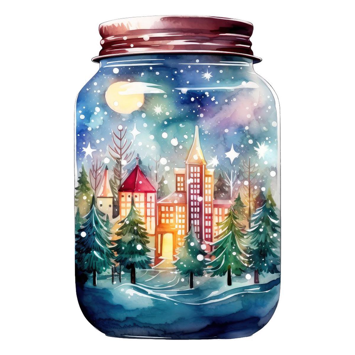 christmas-city-in-a-jar-fabric-panel