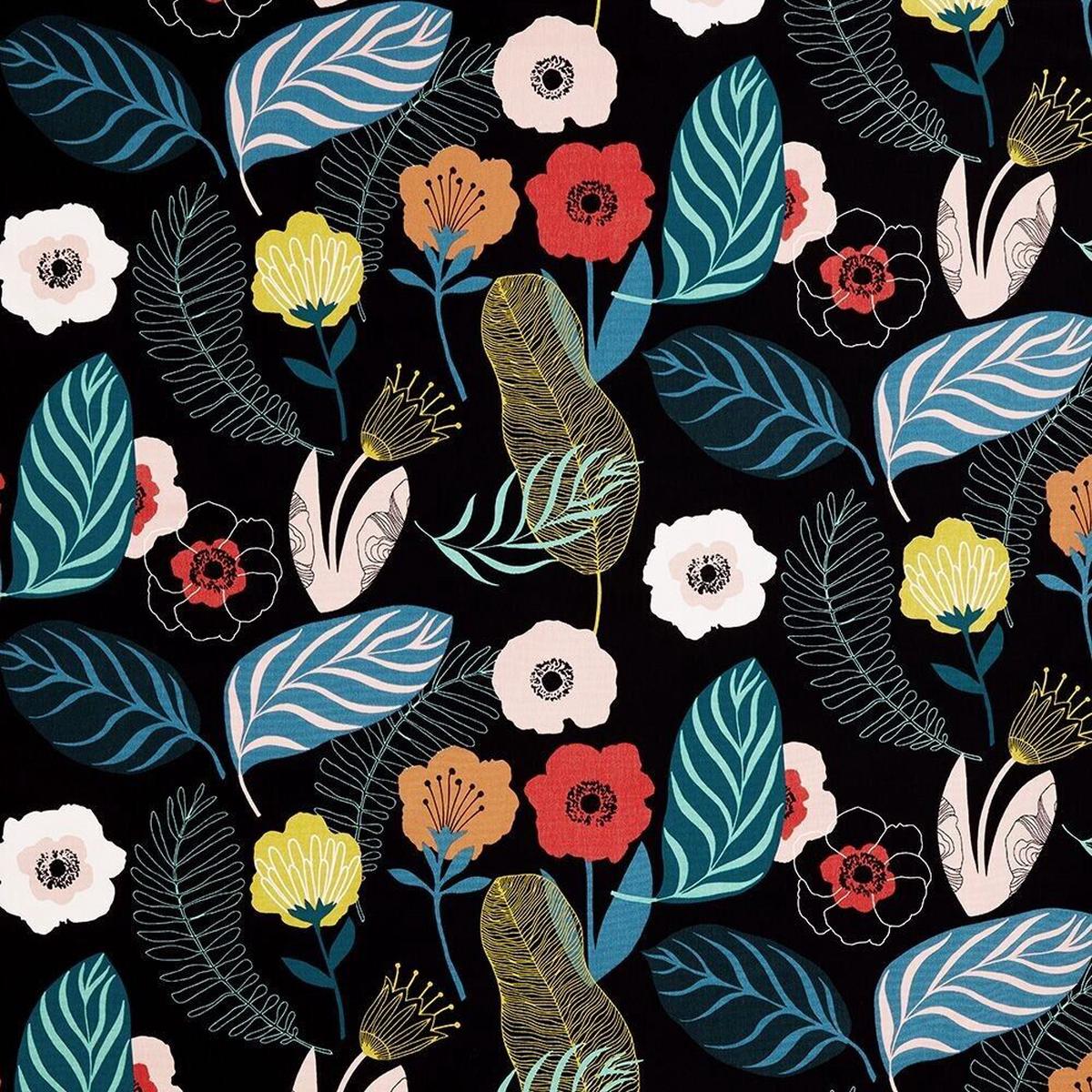 4-9-metres-levande-jet-modern-floral-cotton-fabric-cushion-curtain-upholstery