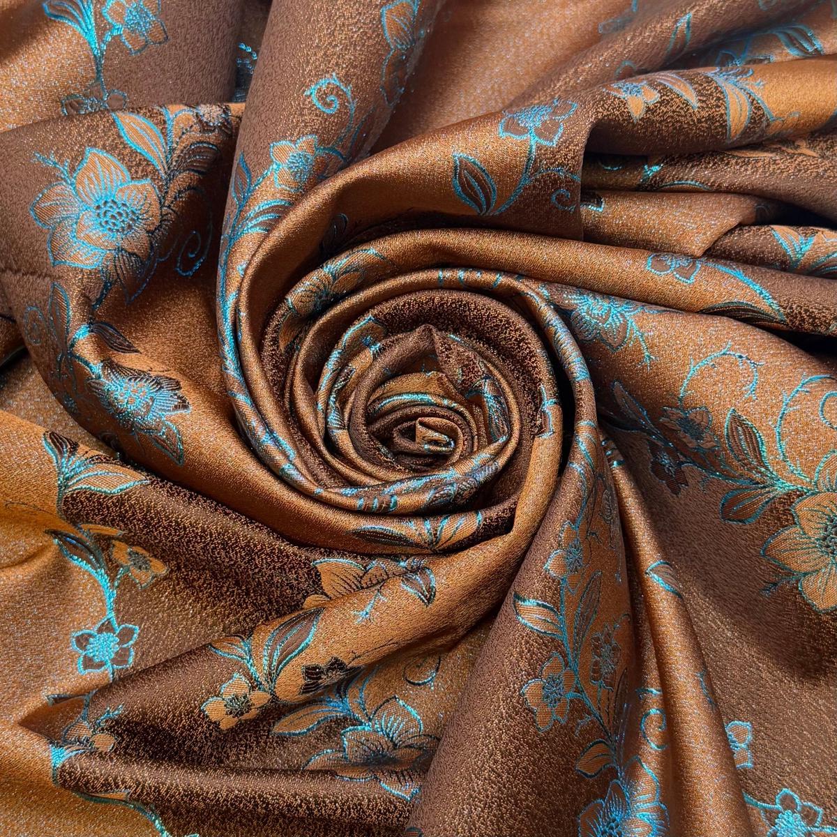 the-smell-of-brownies-baking-metallic-jacquard-polyester-blend-woven-brown-blue-floral-bundles