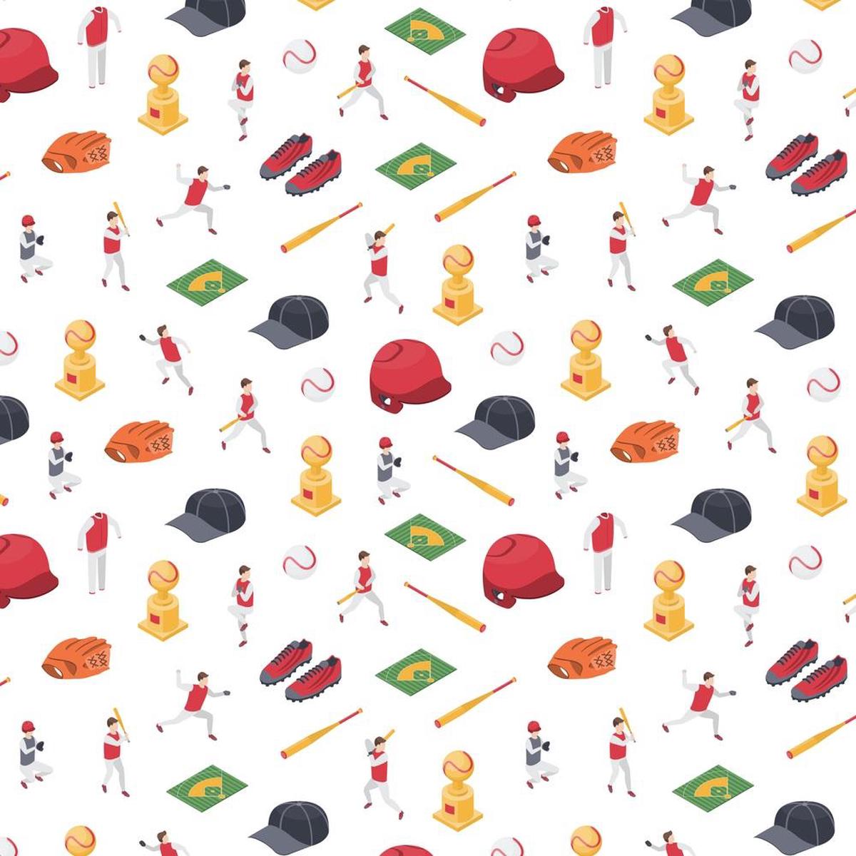 isometric-3d-baseball-game-signs-fabric