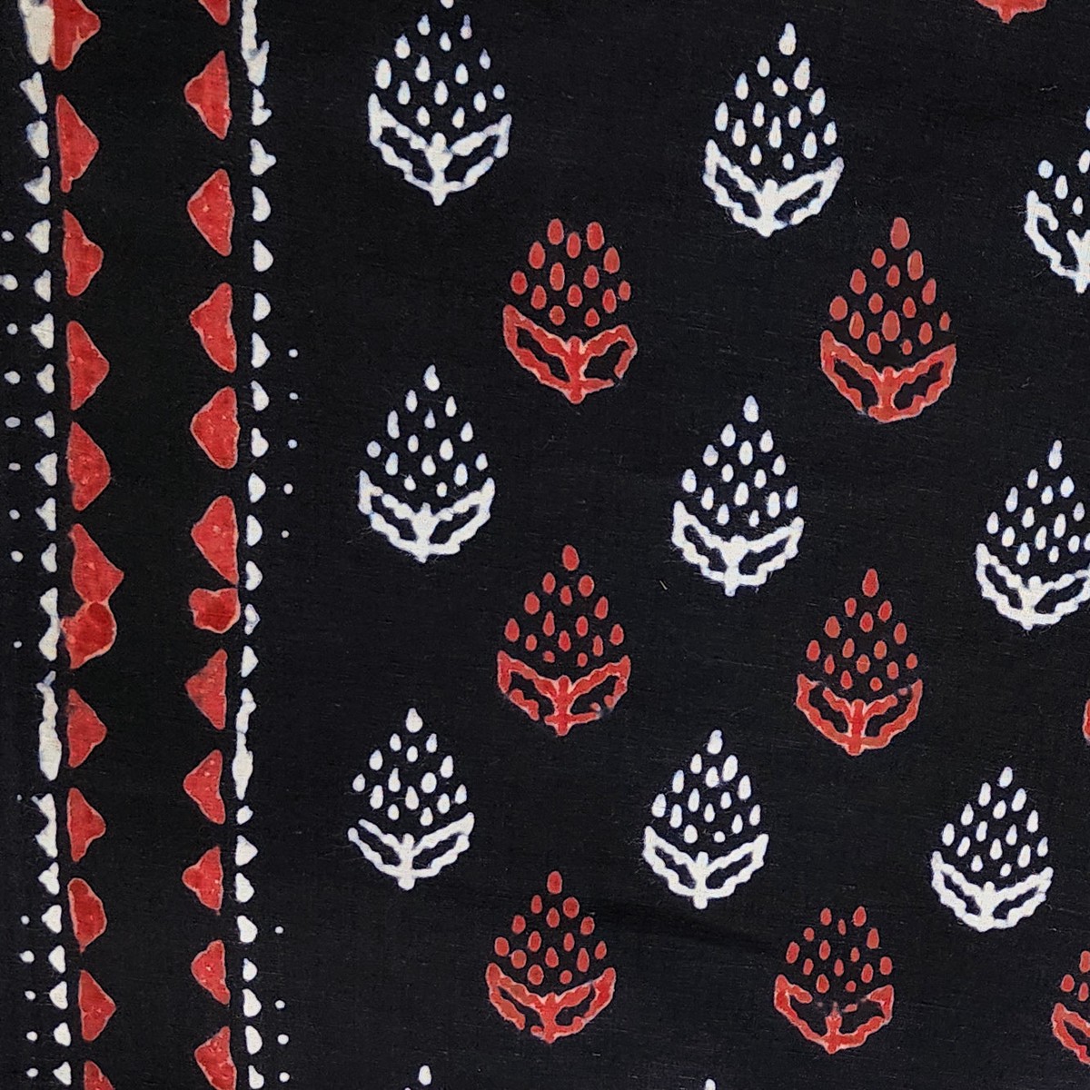 pure-cotton-black-with-white-and-red-strawberry-design-with-border-hand-block-print-fabric