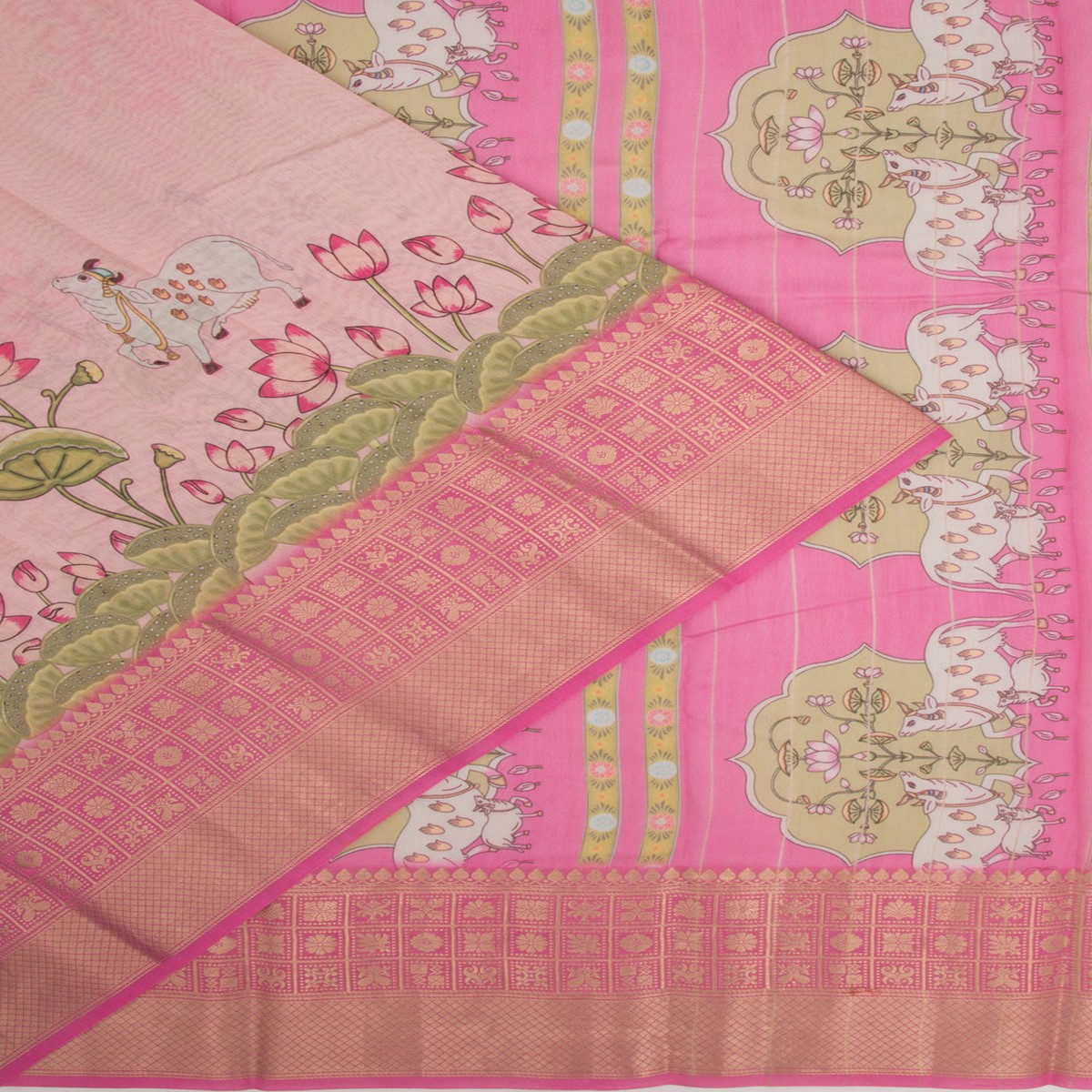 chanderi-silk-pichwai-printed-baby-pink-saree