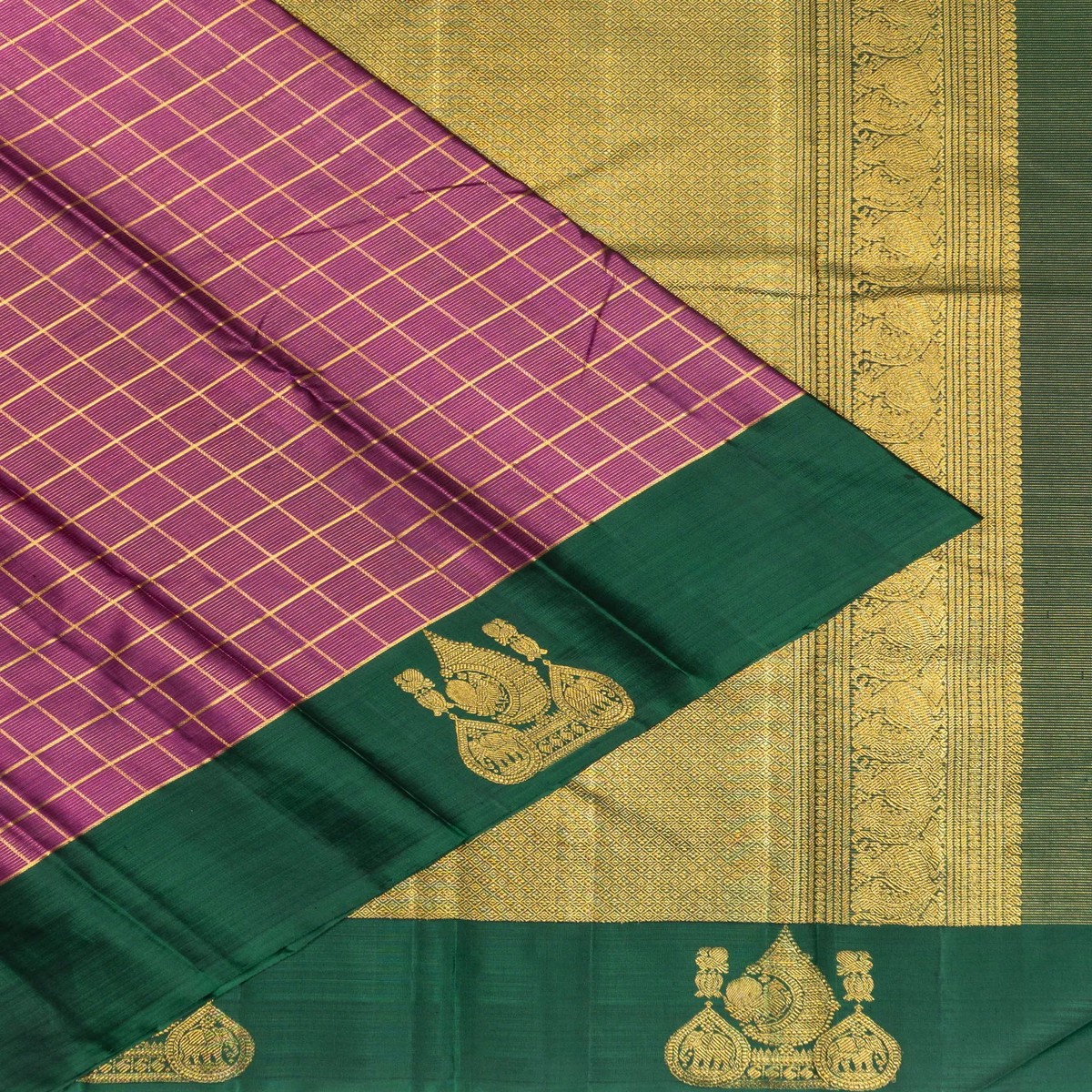 classic-kanchipuram-silk-oosi-lines-and-checks-pink-saree