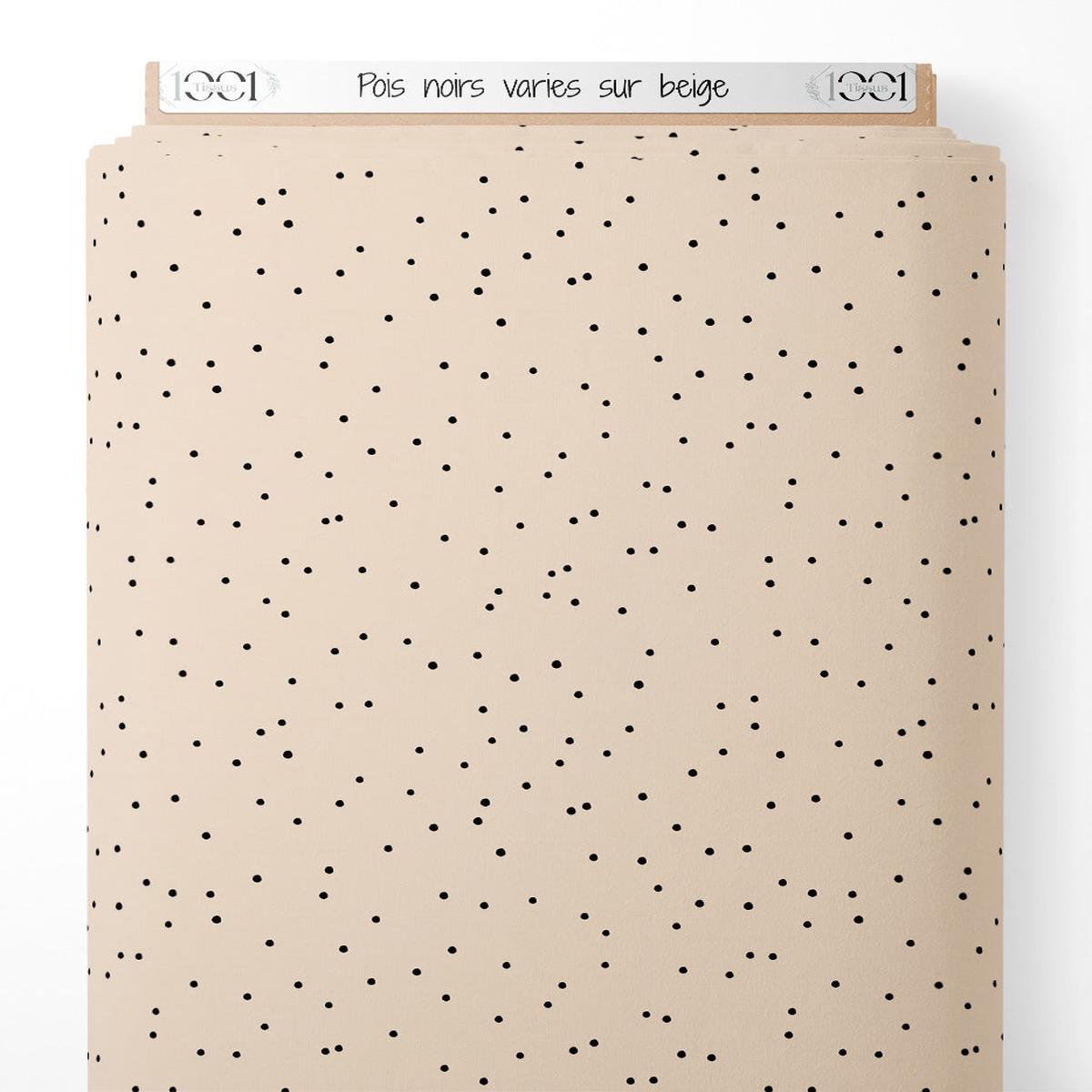 tissu-pois-noirs-varis-sur-beige