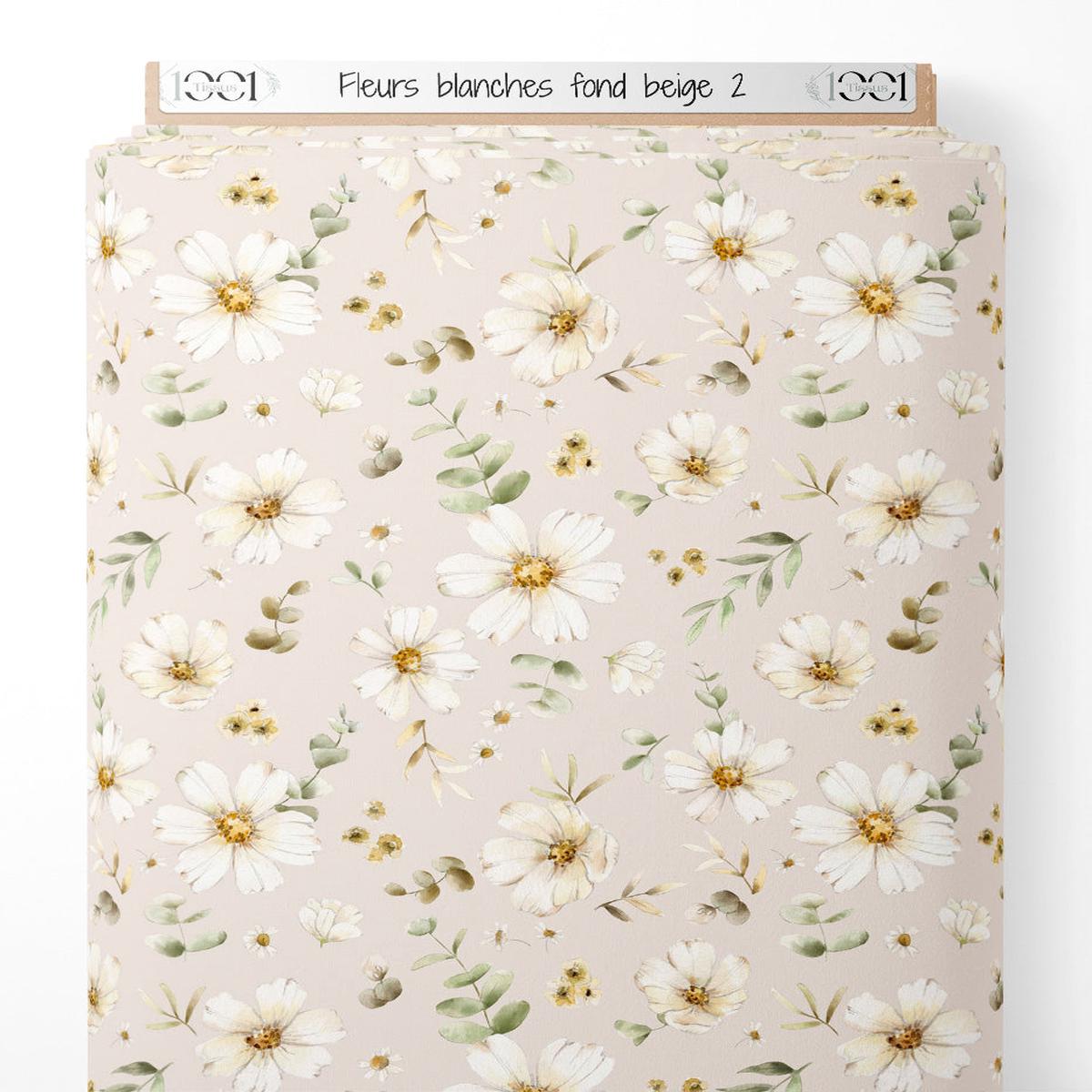 tissu-fleurs-blanches-sur-fond-beige-2