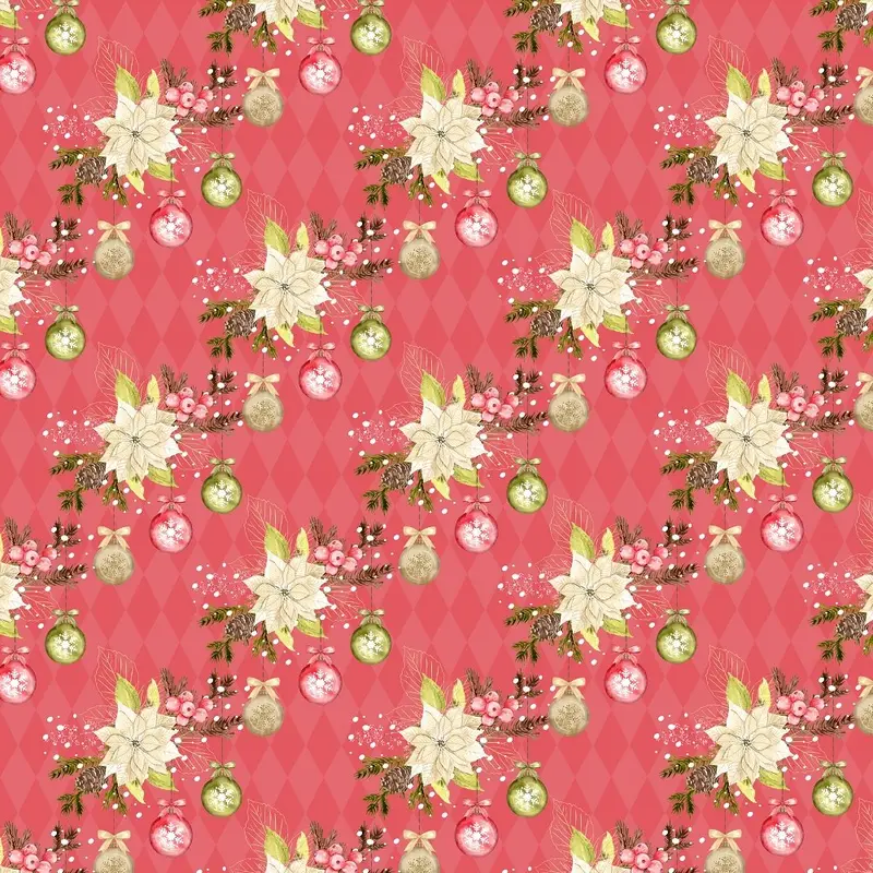 winter-poinsettias-ornaments-diamond-fabric-red