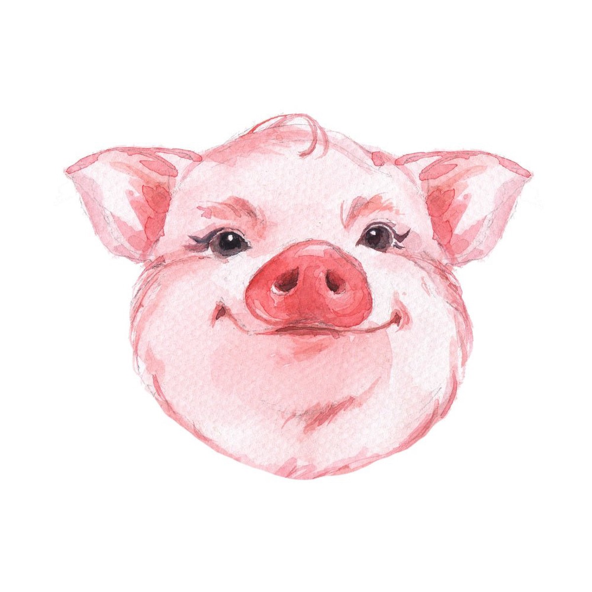 watercolor-pig-face-fabric-panel