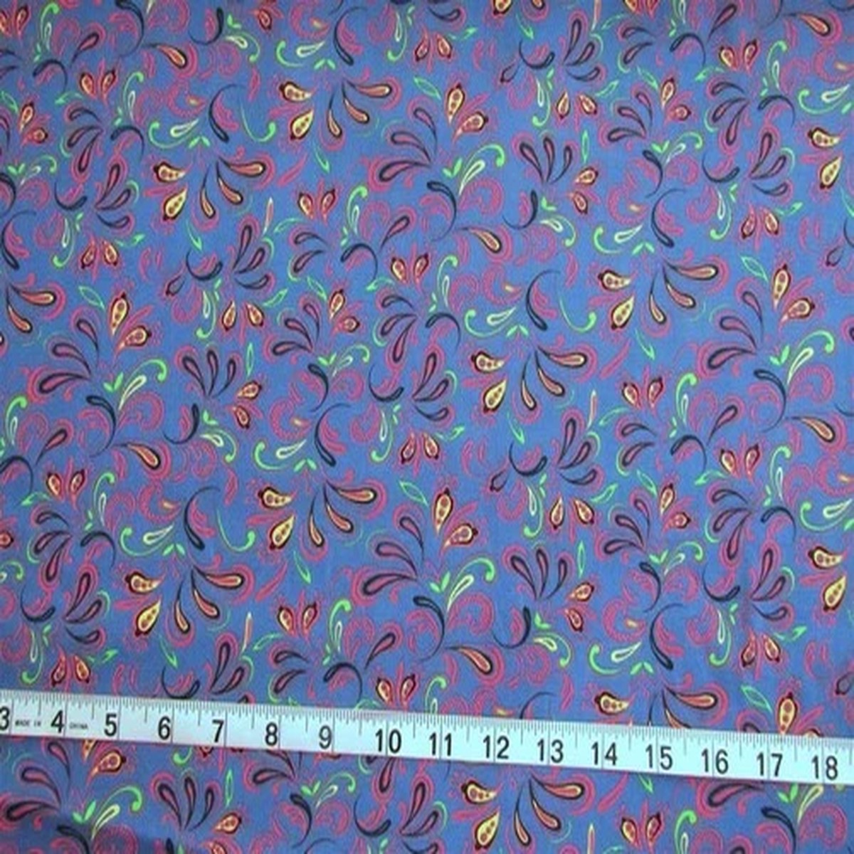 1-yd-x-45-100-cotton-fabric-classics-flip-flop-blue-pink-green-yellow