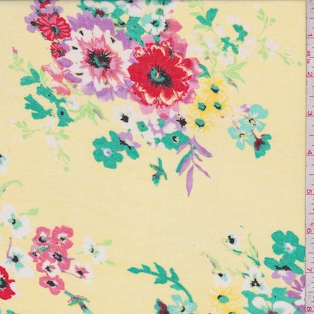1-5-8-yd-pc-yellow-multi-floral-bunch-georgette-fabric