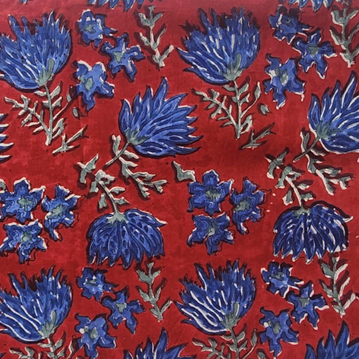 pure-cotton-jaipuri-dark-red-with-blue-flower-jaal-hand-block-print-fabric