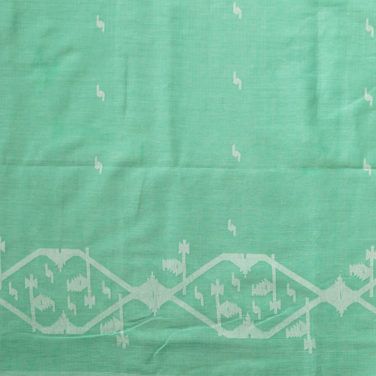 mul-jamdani-mint-green-with-motif-border-design-woven-fabric
