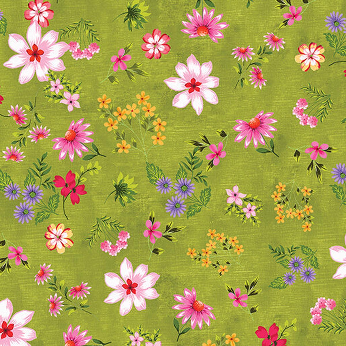 inspired-blooms-blooms-and-buds-dark-green-yardage