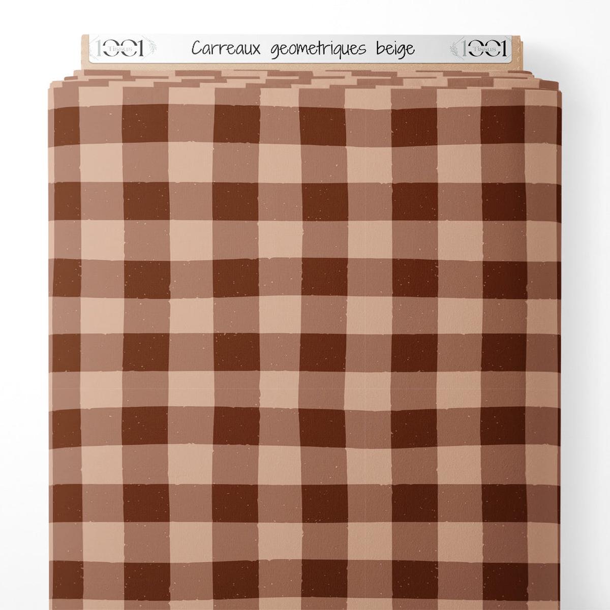 tissu-carreaux-gomtriques-beige