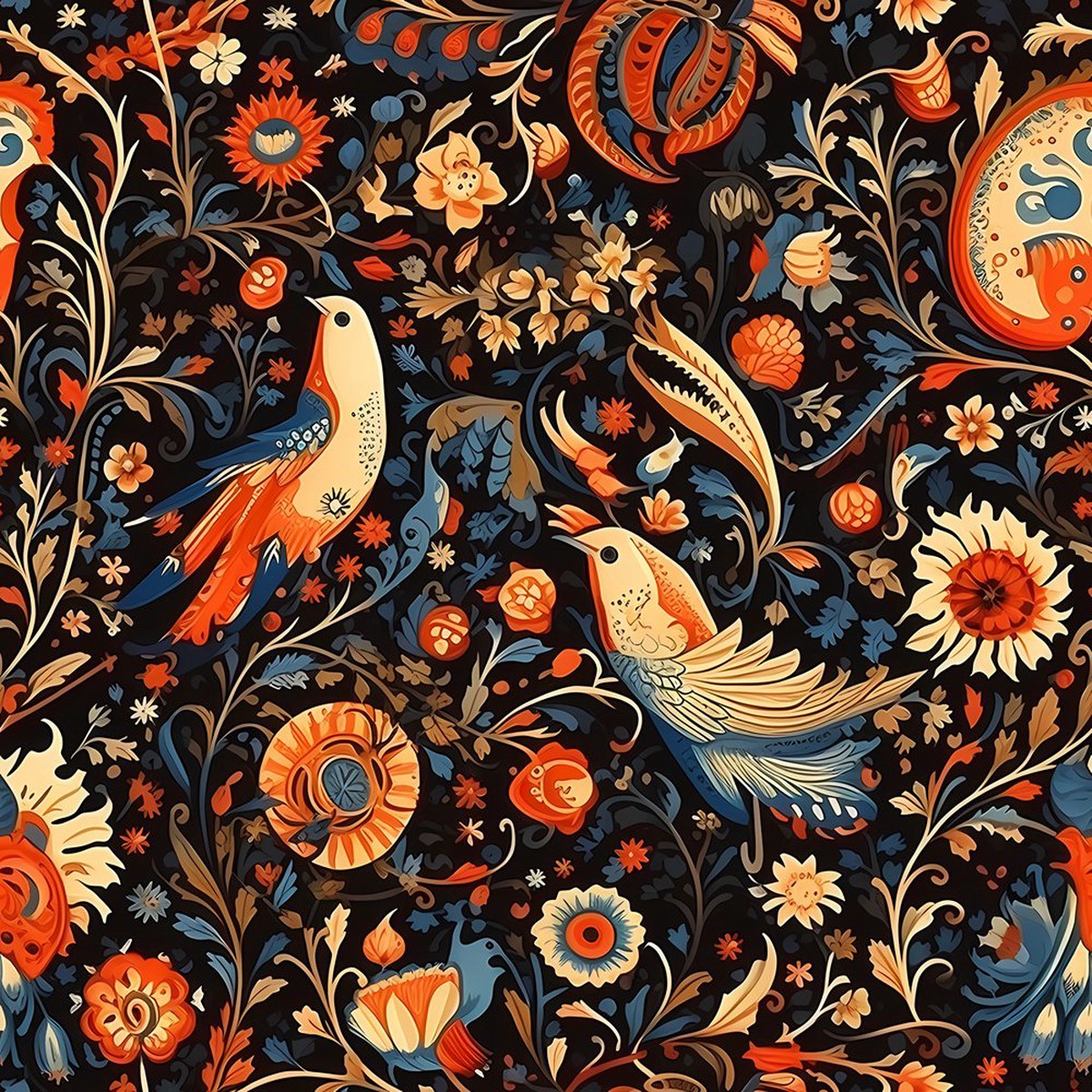 ornate-renaissance-floral-bird-fabric