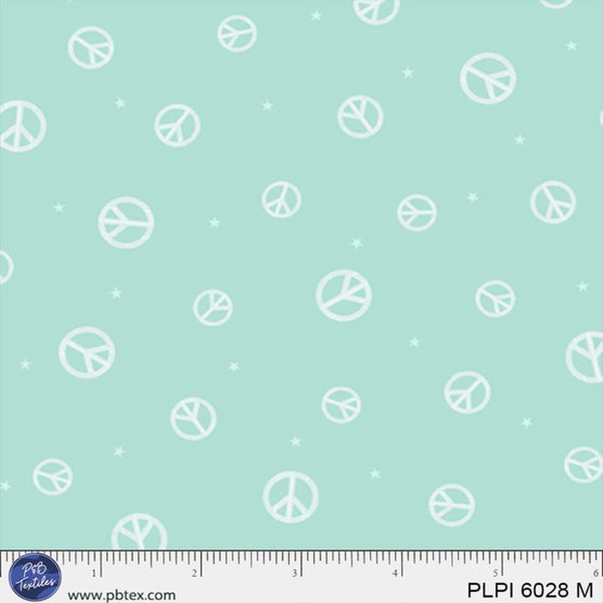 teal-peace-symbol-peace-love-pickleball-cotton-44-45-fabric-per-yard