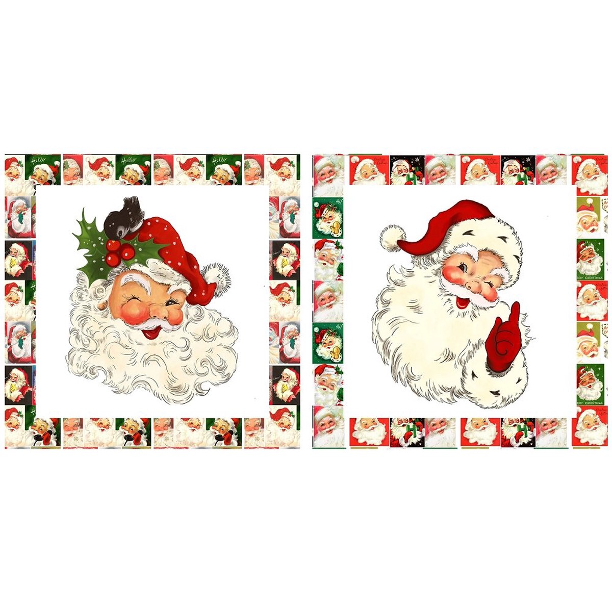 vintage-santa-claus-fabric-pillow-panels