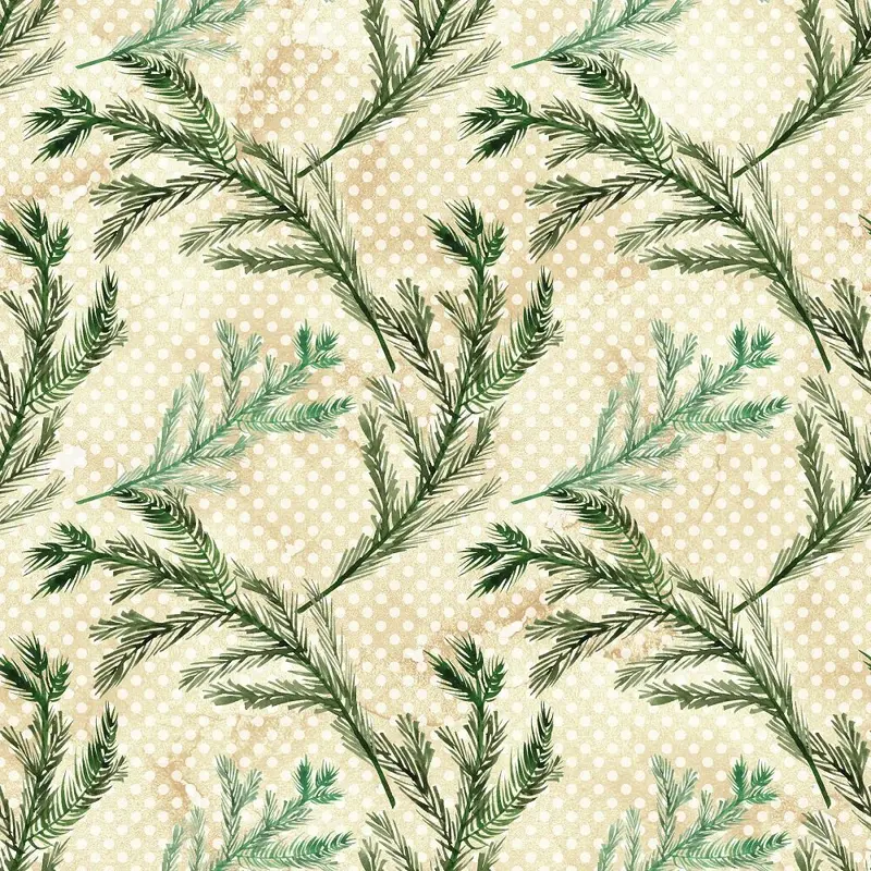 christmas-joy-branches-on-dots-fabric