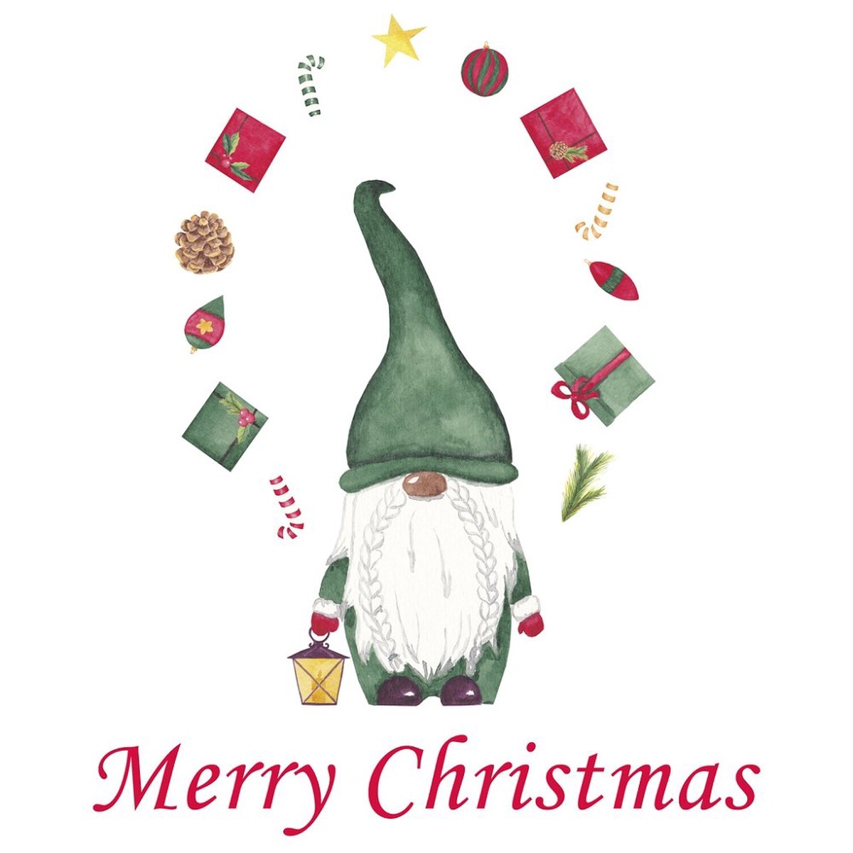 christmas-wreath-gnome-fabric-panel-green