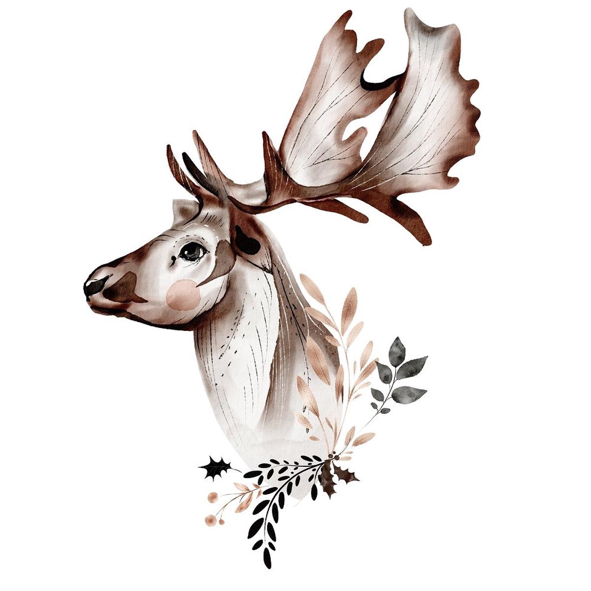 northern-woods-deer-scene-4-fabric-panel