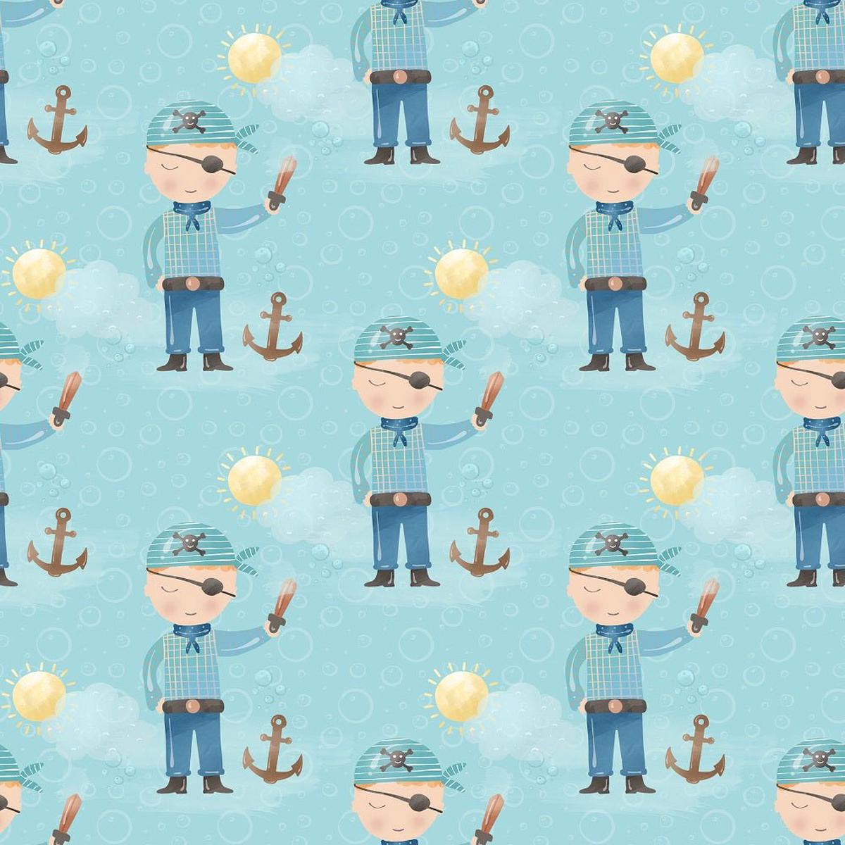 pirates-bubbles-fabric-blue