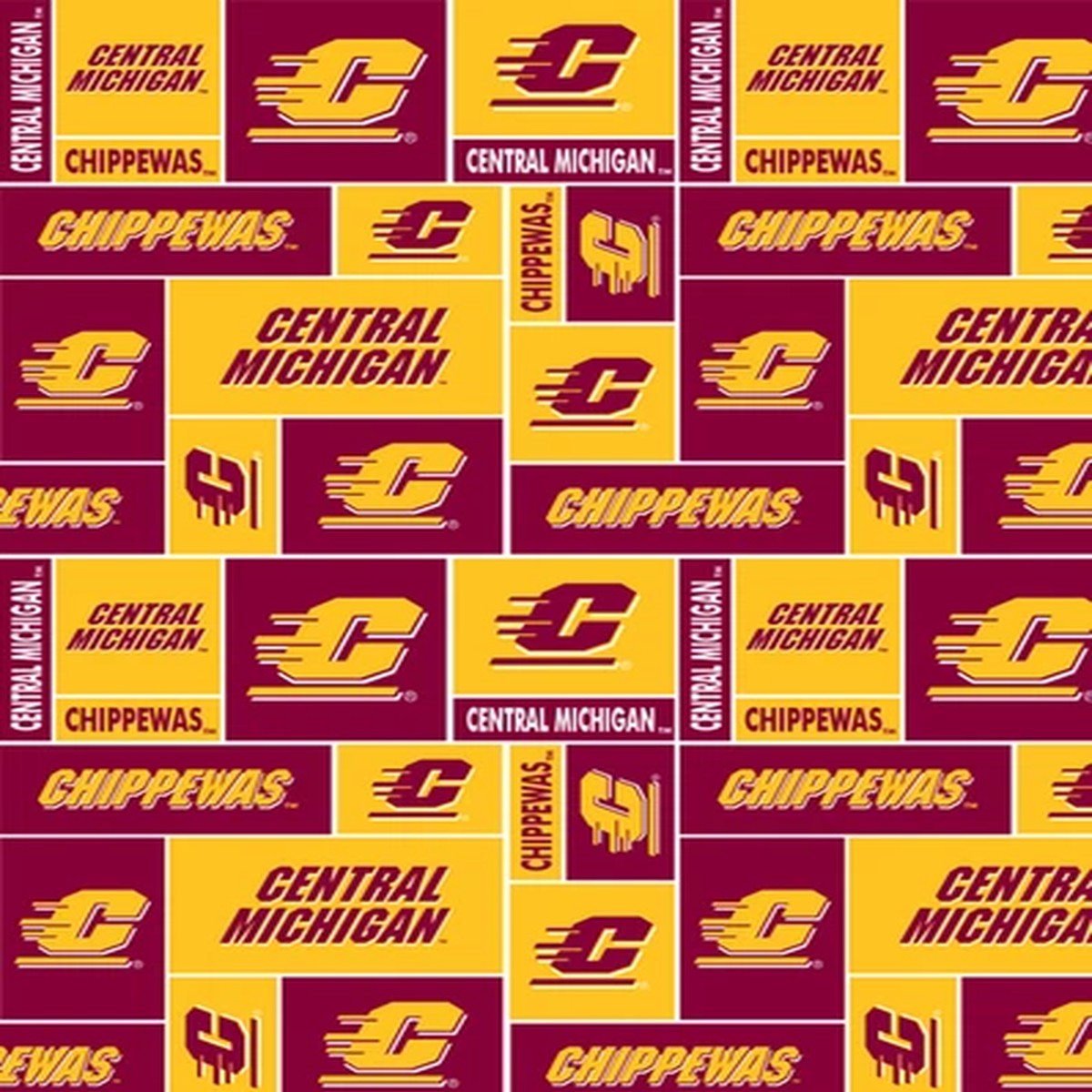 cotton-central-michigan-university-chippewas-cmu-cotton-fabric-print-by-the-yard