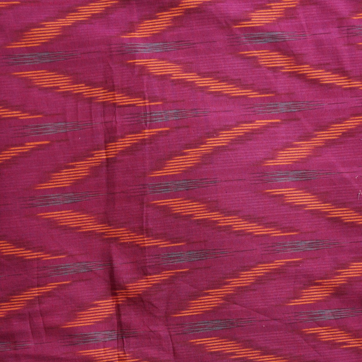 pure-cotton-special-ikkat-reddish-purple-with-green-orange-zigzag-handwoven-fabric
