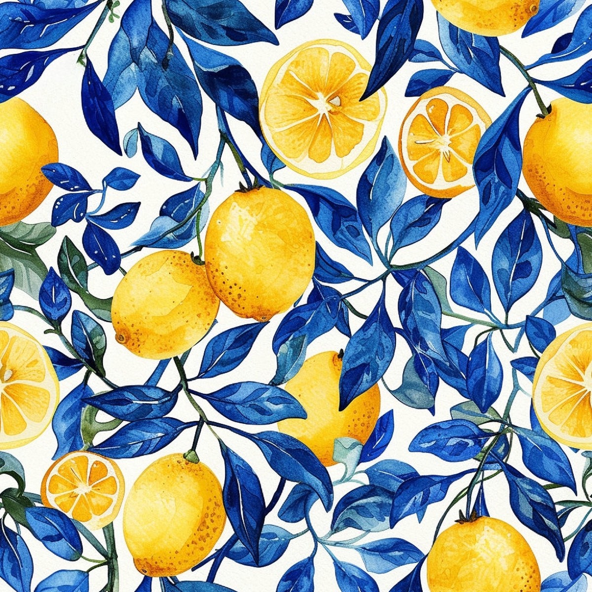 azulejo-lemons-with-blue-leaves-pattern-3-quilting-cotton-fabric