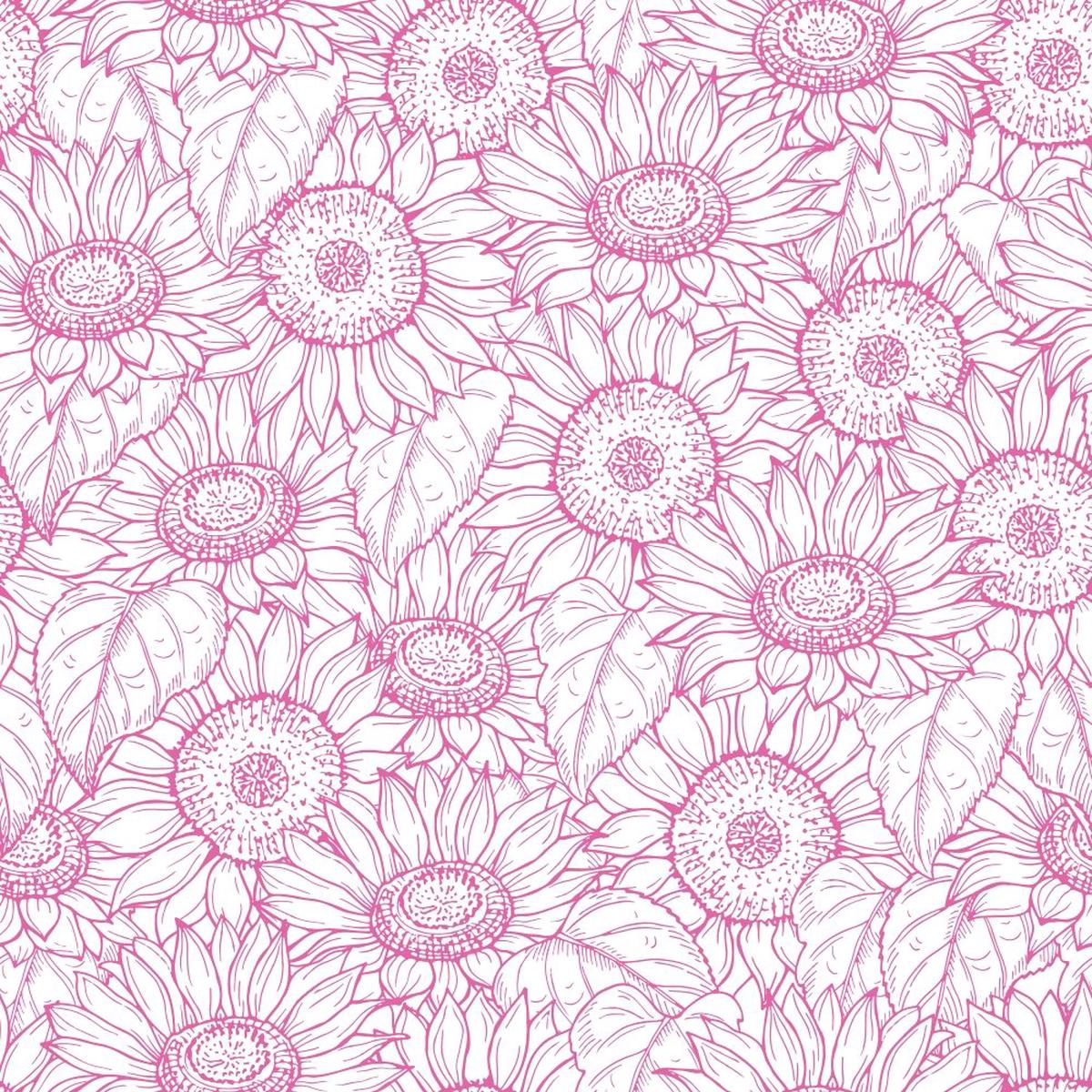 outlined-sunflower-fabric-bashful-pink