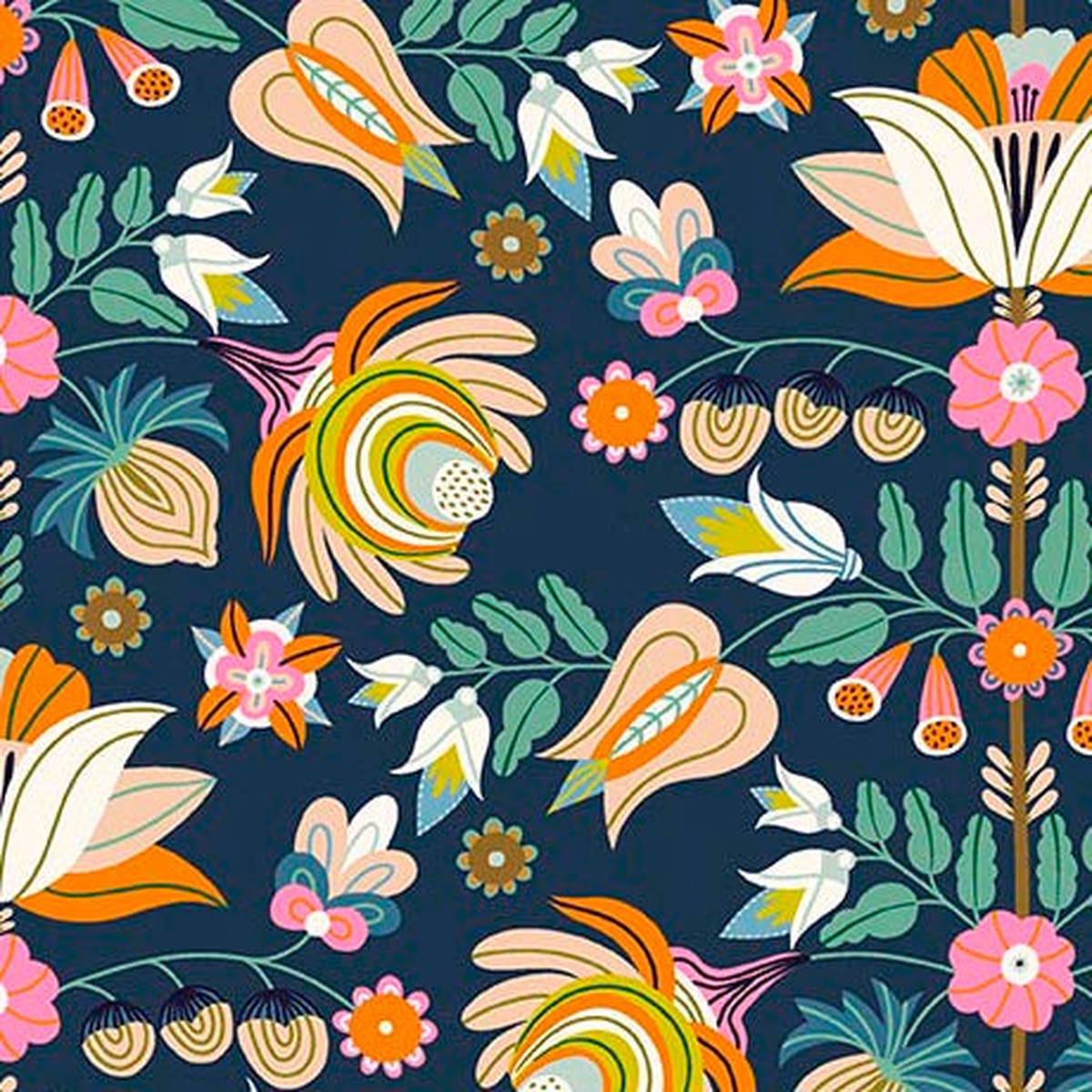 serenade-organic-cotton-fabric-folk-bouquet-navy