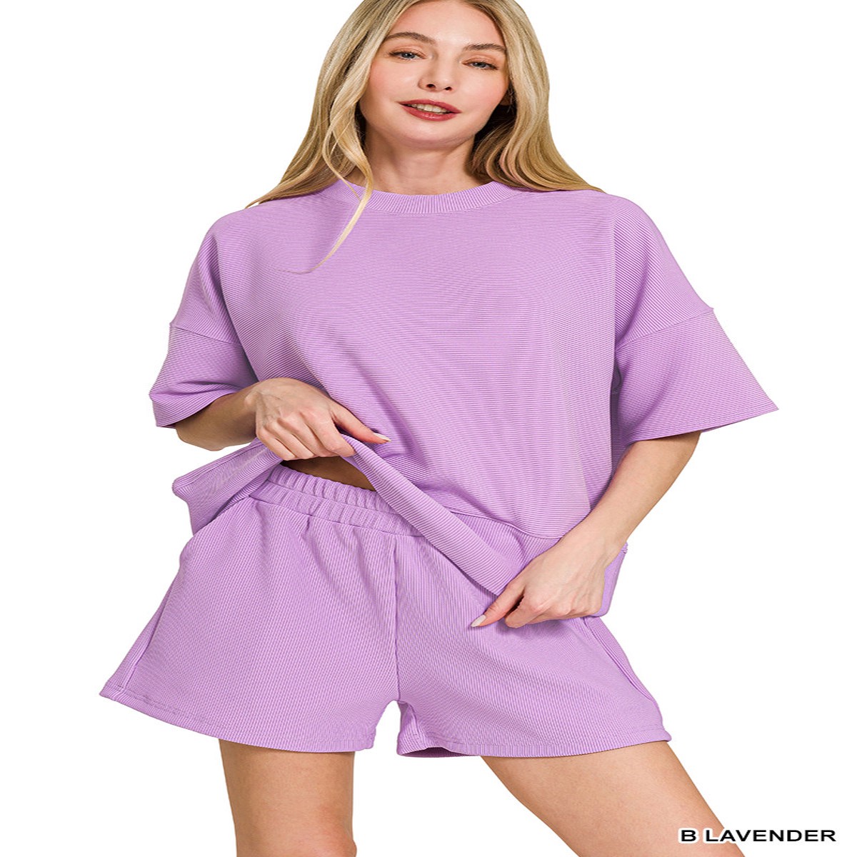 ribbed-round-neck-waist-banded-tee-shorts-set-each-piece-sold-separately