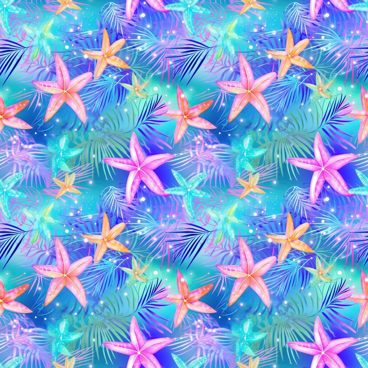 neon-starfish-fabric