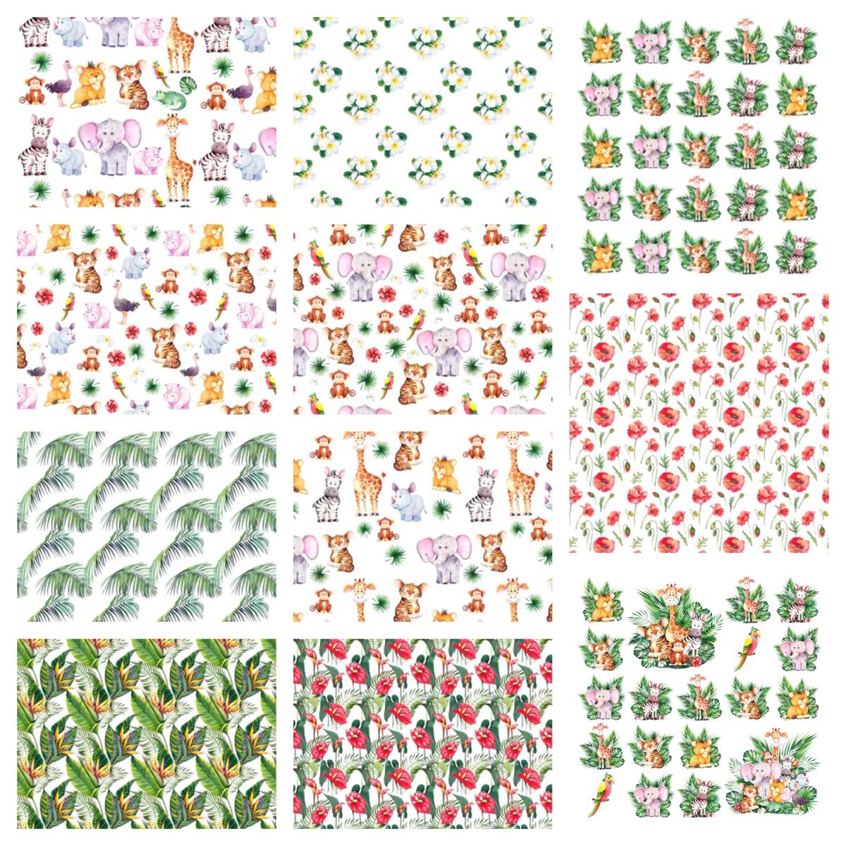 watercolor-cute-safari-animals-fabric-collection-1-yard-bundle