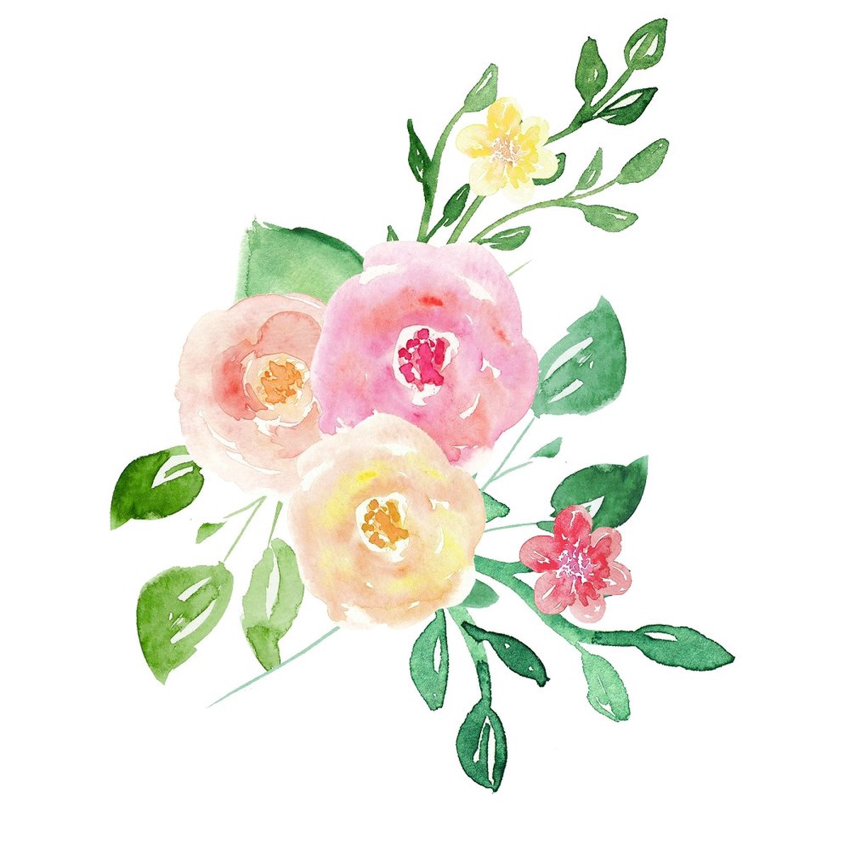 wild-flower-bouquet-fabric-panel