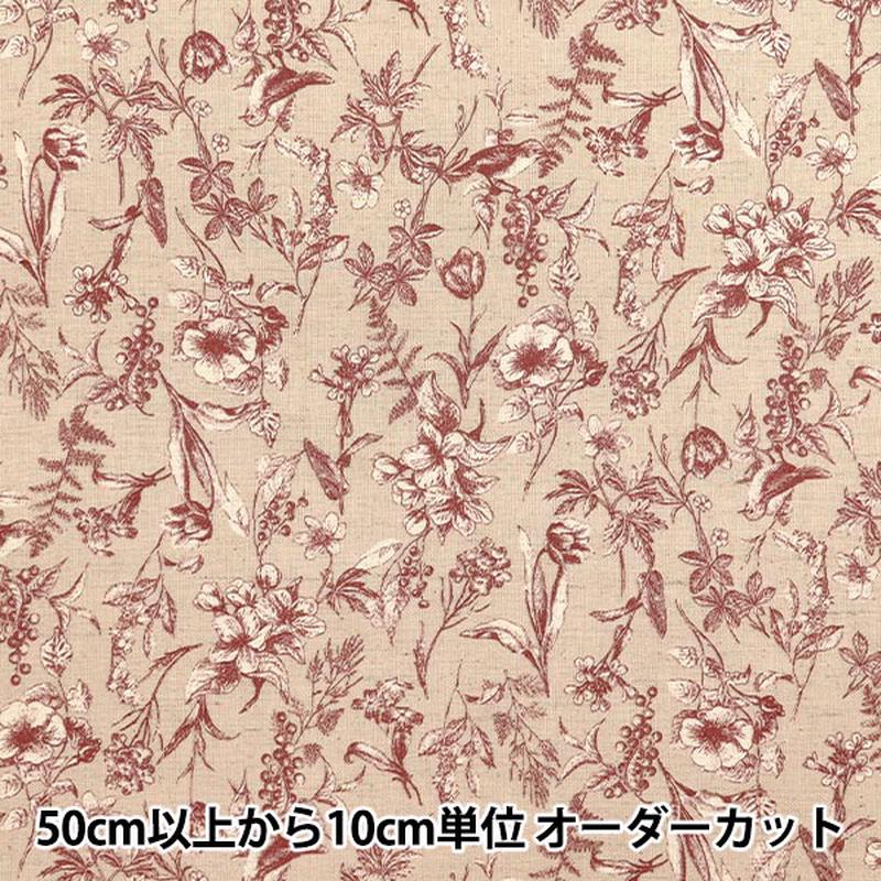 quantity-starting-from-5-fabric-cotton-and-linen-sheeting-natural-garden-red-yga-81070-2c-kokka