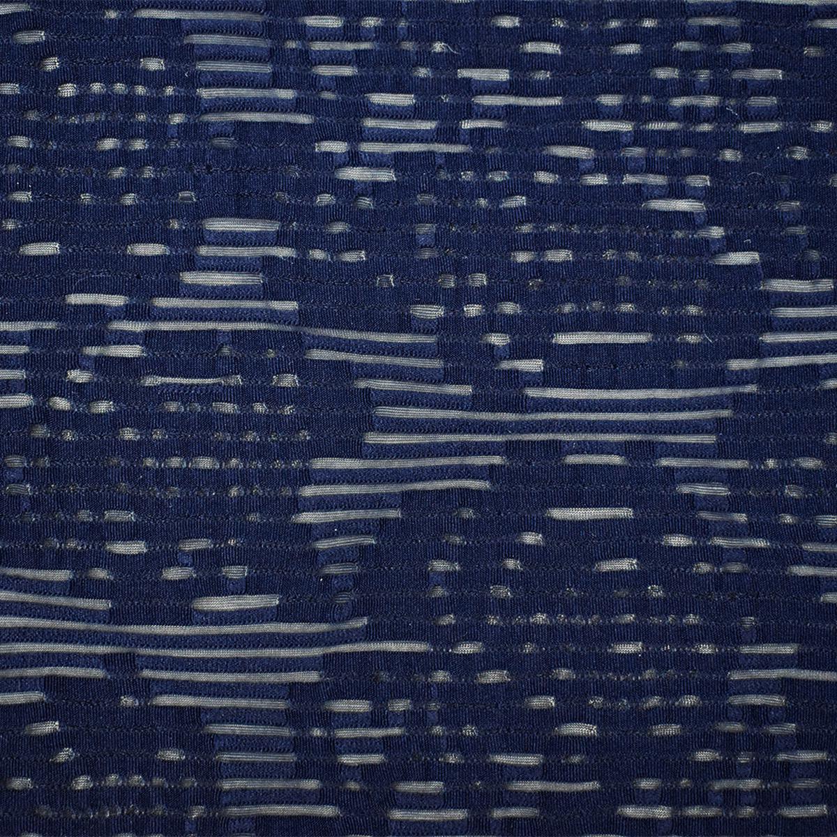 2-yd-pc-deep-navy-nylon-spandex-abstract-semi-sheer-texture-3d-activewear-knit-fabric