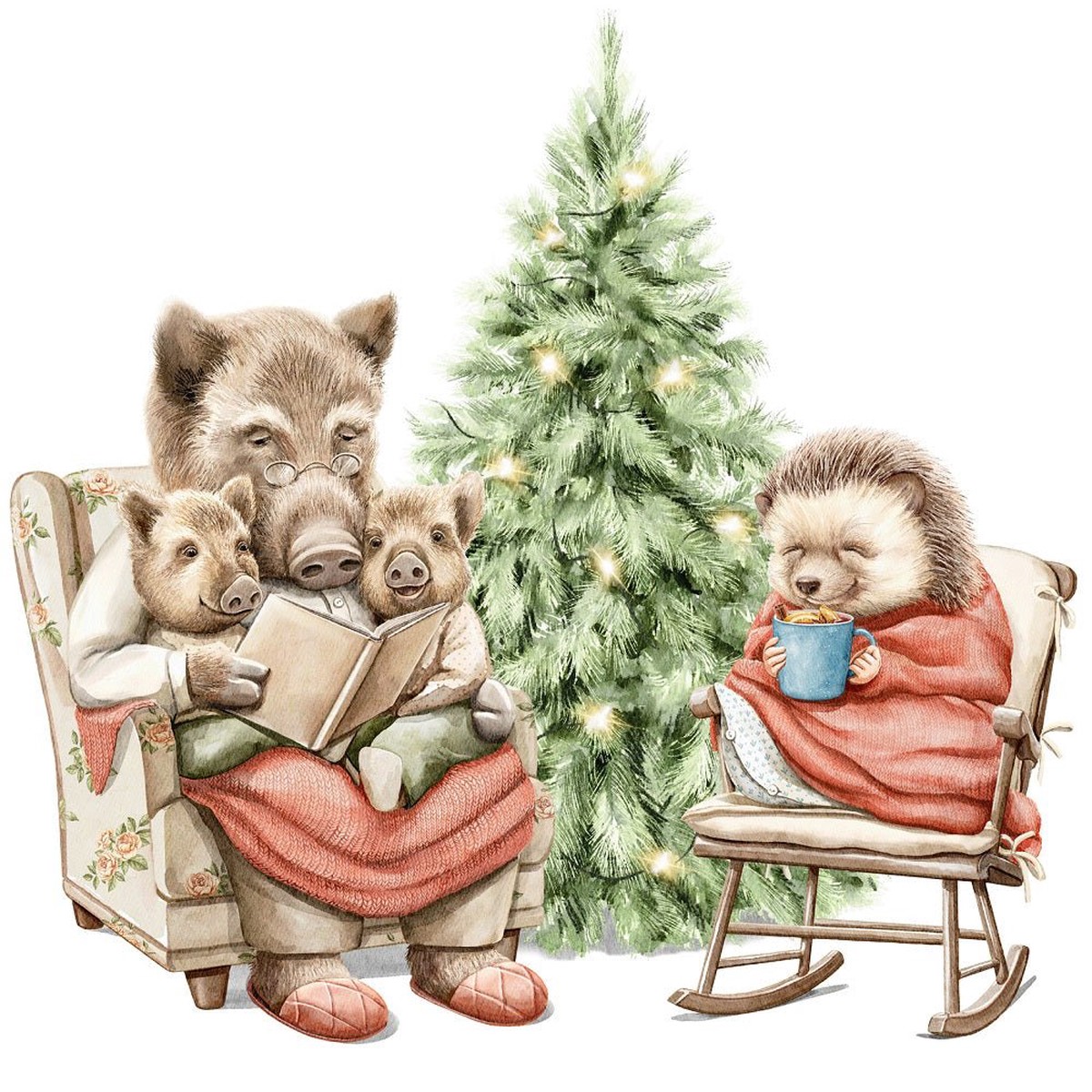 christmas-little-critters-scene-9-fabric-panel